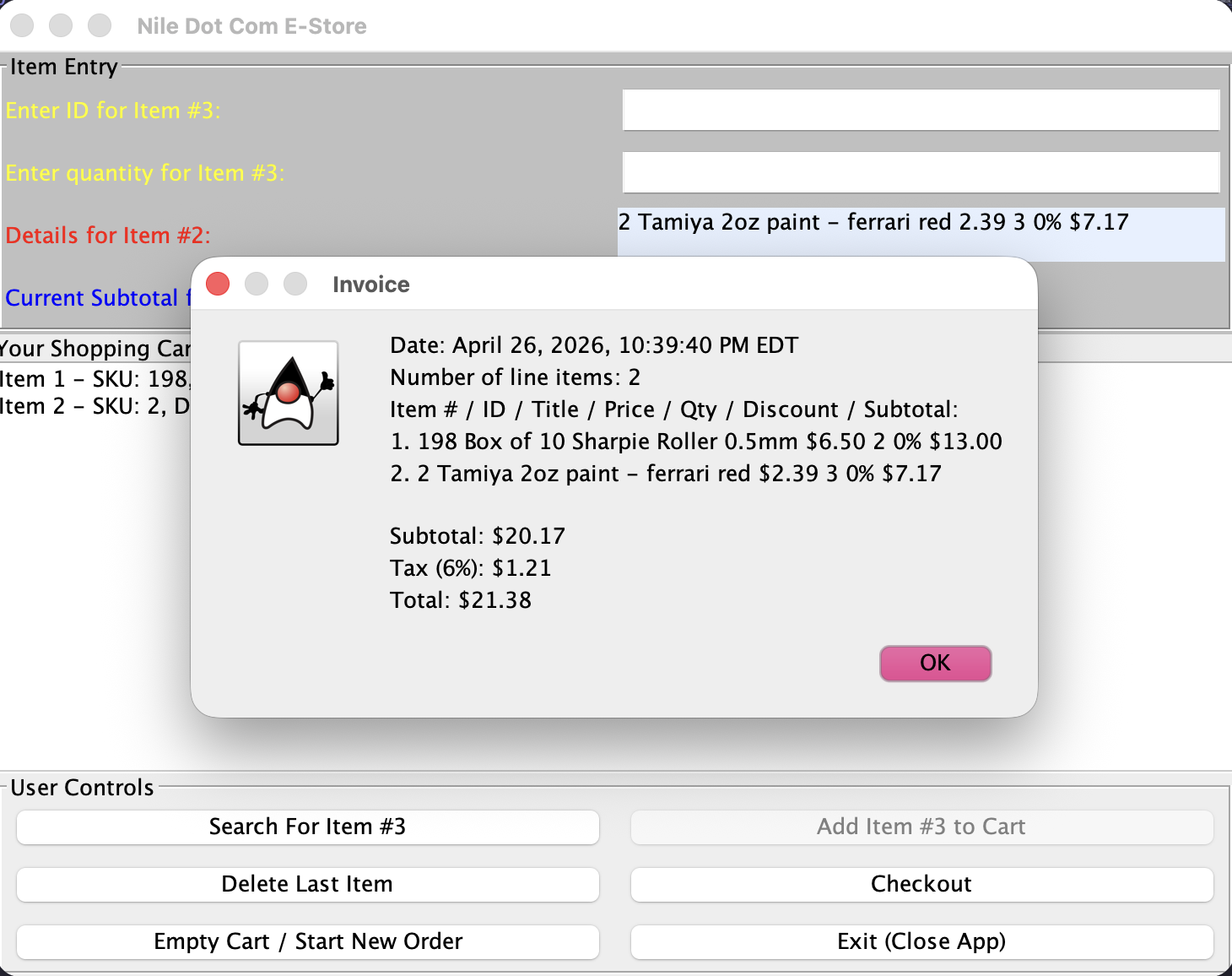 Store Invoice